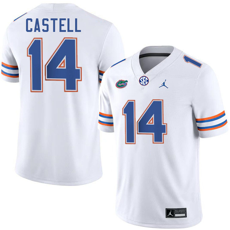 Jordan Castell Florida Jersey,Florida Gators #14 Jordan Castell Jersey Youth Uniforms-White